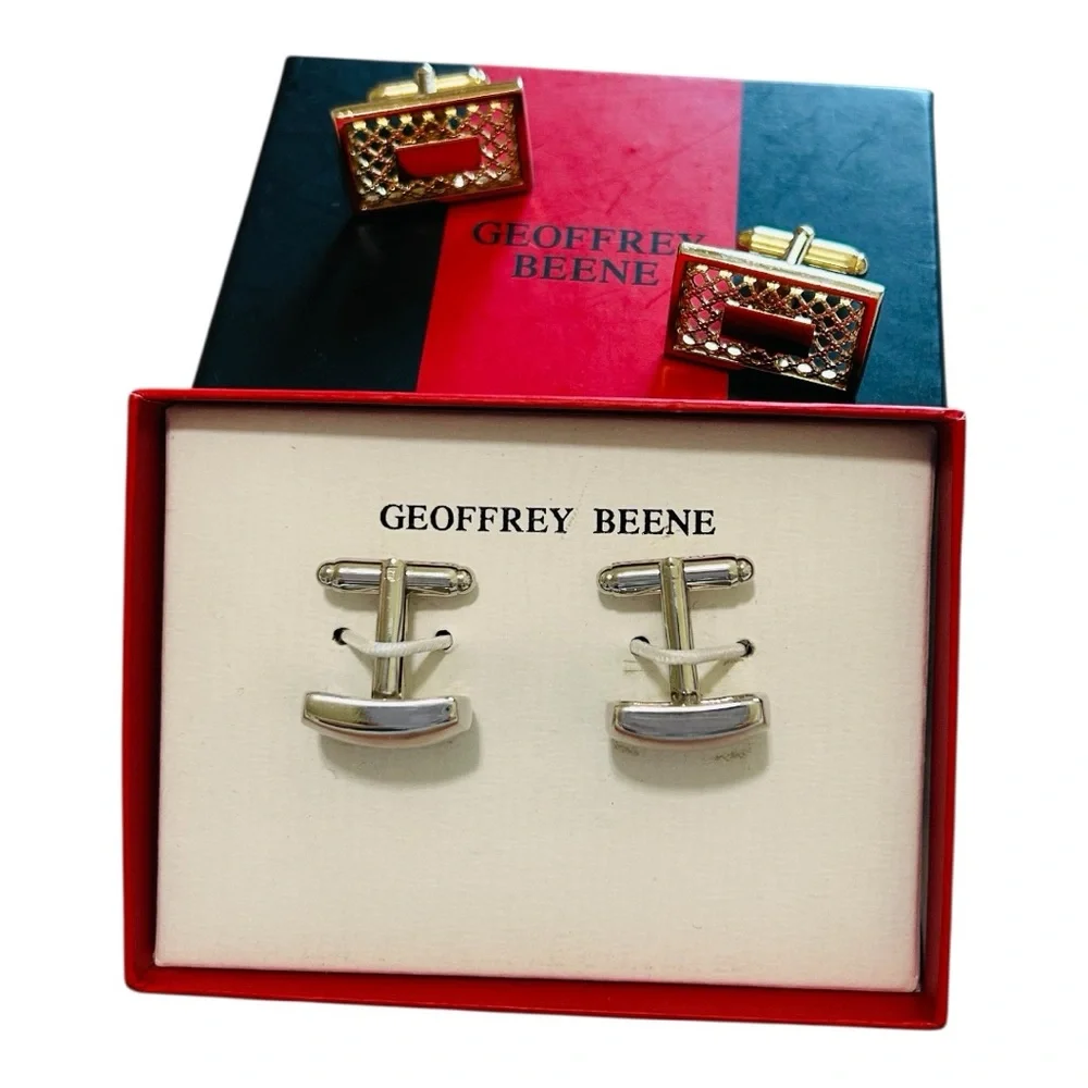Geoffrey Beene Silver Cuff Links Set- Gold, silver from Macy’s New-Formal attire